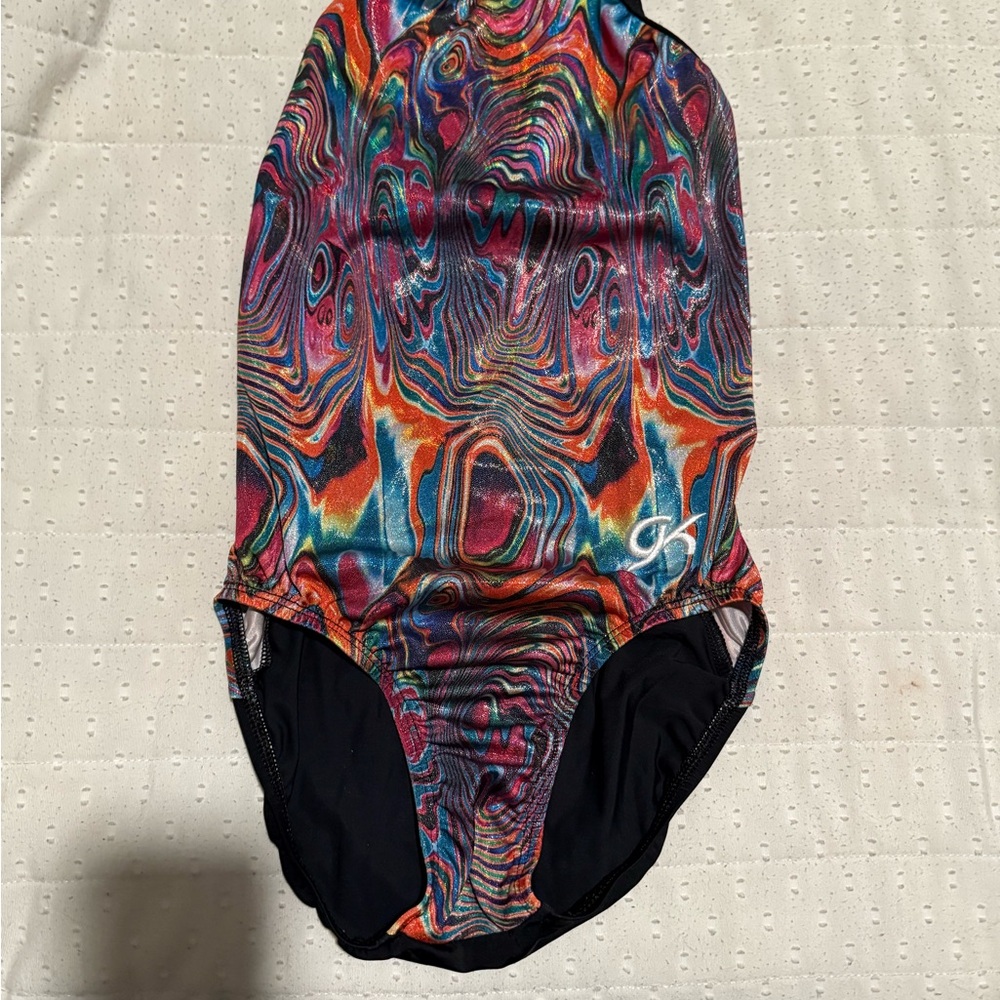 Colorful Swirl Pattern GK Elite Leotard